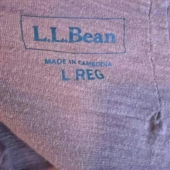 L.L. Bean Women's Sz L Reg. Loose Fitting V Neck 3/4 Sleeve Top In Dusty Rose - Picture 3 of 3
